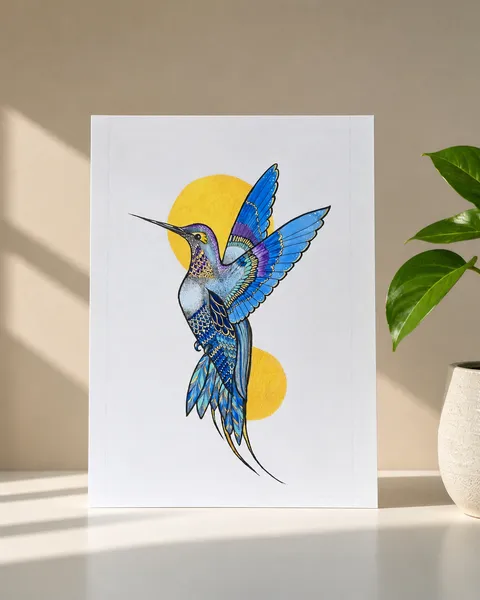 Colourful Hummingbird Illustration