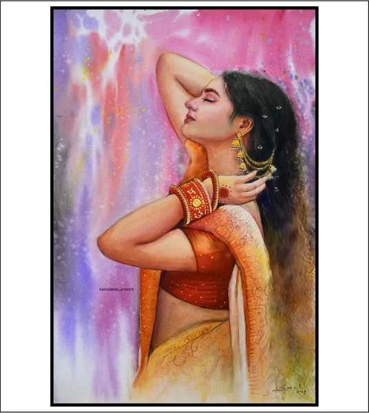 Golden Reverie: A Woman's Contemplative Grace
