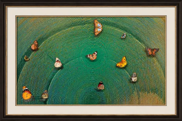 Butterflies in Emerald Harmony
