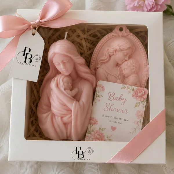 Cherub's Blessing: Mother & Child Porcelain Gift Set