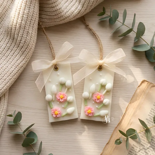 Floral Garden Wax Ornaments with Eucalyptus