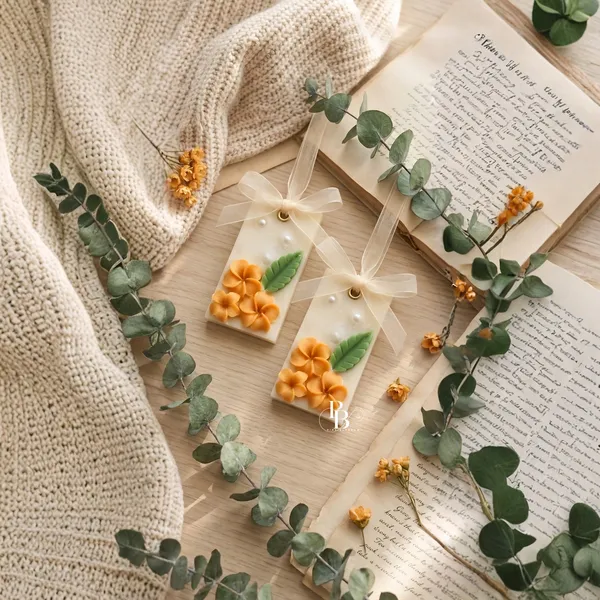 Golden Blossoms Scented Wax Tag Ornaments