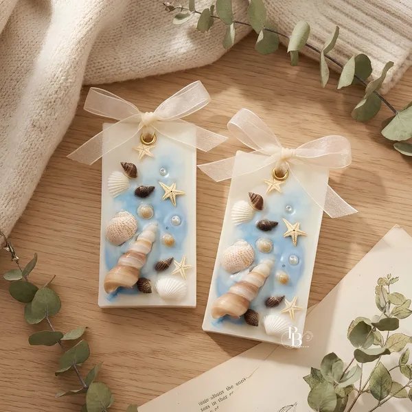 Coastal Dreams: Seashell & Starfish Resin Art Tag