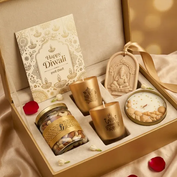 Golden Diwali Blessings Luxury Gift Hamper Set