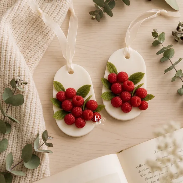 Raspberry Garden Ceramic Gift Tags