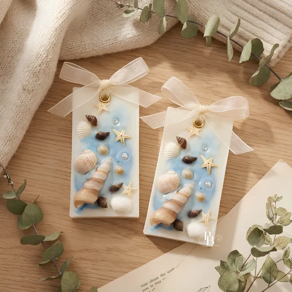 Coastal Lighthouse Serenity Resin Art Pendant