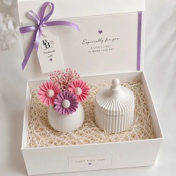 Blooming Serenity Gift Box with Candles