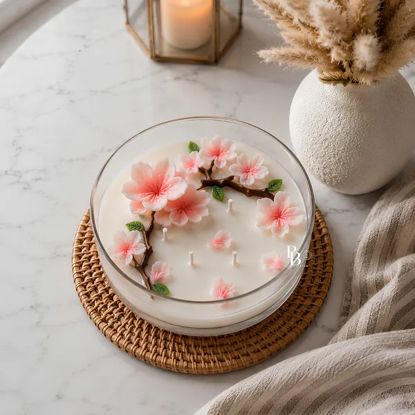 Cherry Blossom Serenity Floating Candle