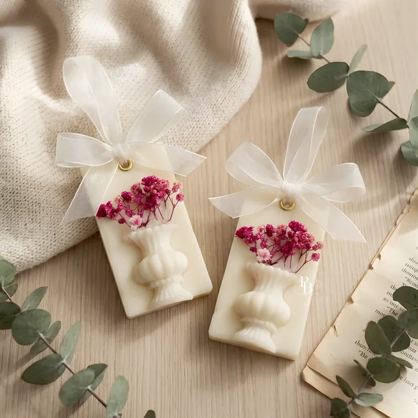 Pressed Flower Ceramic Vessel Ornaments
