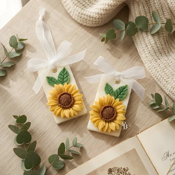 Sunflower Serenity Wax Ornaments with Eucalyptus