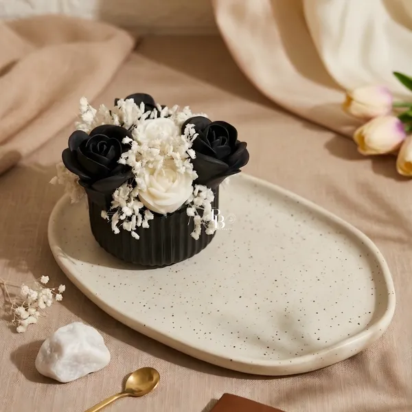 Monochrome Elegance: Black & Ivory Rose Garden
