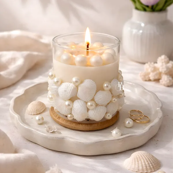 Coastal Pearl Luminescence Decorative Candle