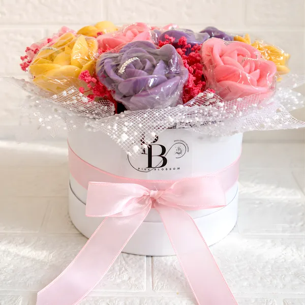 Pastel Dream Soap Flower Arrangement Box