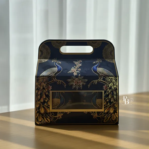 Royal Peacock Midnight Gift Set with Decorative Candles