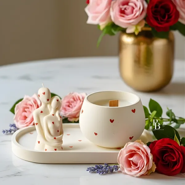 Intertwined Hearts: Love's Eternal Embrace Candle Set