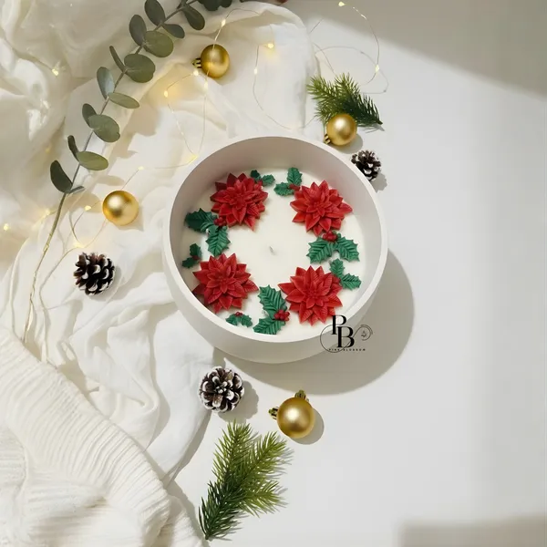 Festive Dahlia Floating Candle Bowl