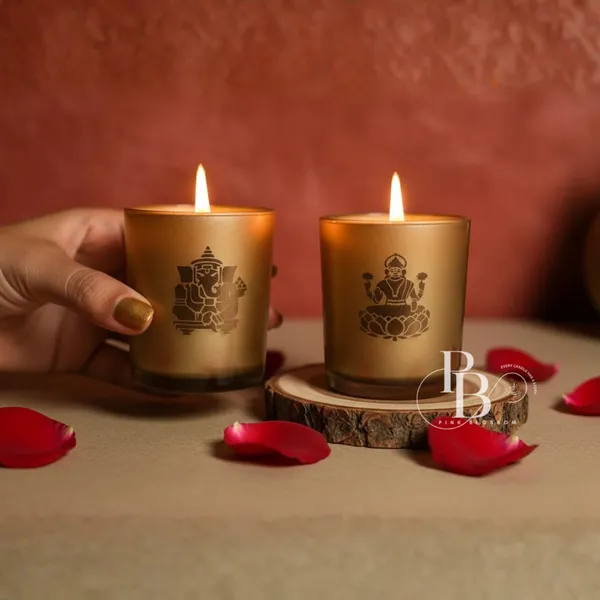 Divine Lotus Glow: Handcrafted Deity Candles