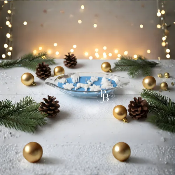 Snowy Dreamscape Wax Art Bowl