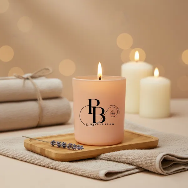 Pink Blossom Artisan Scented Candle Collection