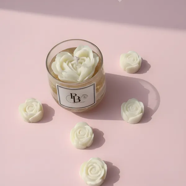 Ivory Rose Bloom Soy Wax Candle Collection