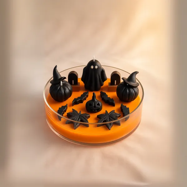 Enchanted Halloween Wax Candle Garden