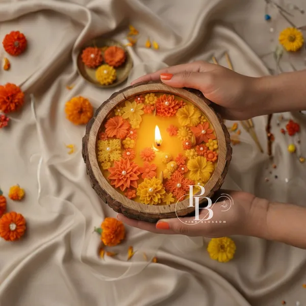 Floral Floating Candle - Handcrafted Bloom Collection
