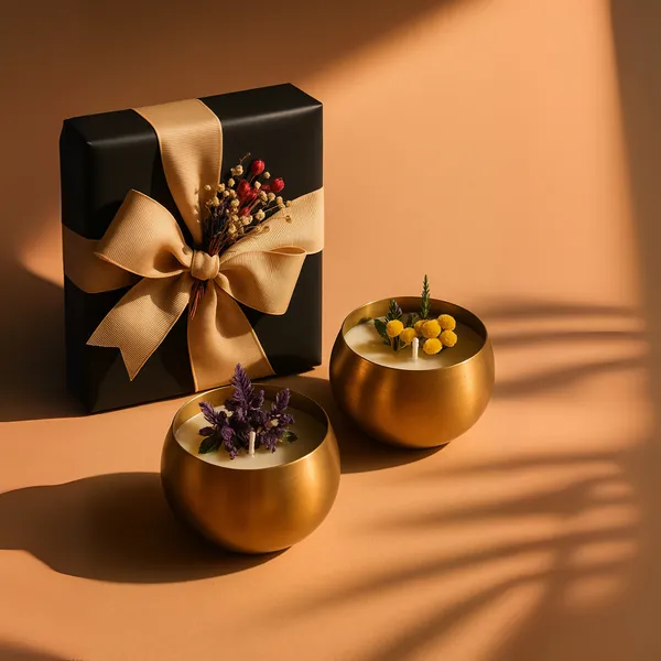 Gilded Bloom: Luxury Scented Candle Gift Set