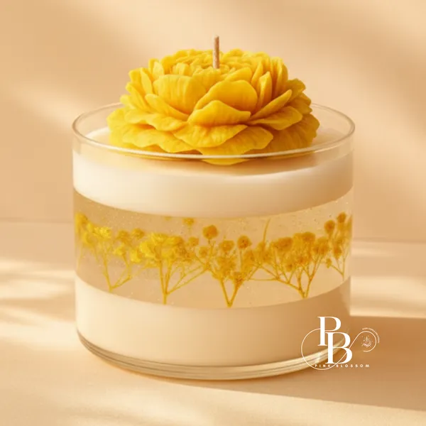Blooming Serenity Layered Wax Candles