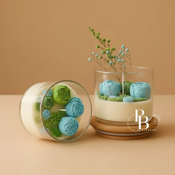 Botanical Elegance: Sculpted Flower Candle Vessels