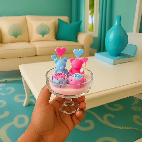 Teddy Bear Love Garden Candle Set