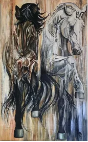 Dual Spirits: Black & White Horse Duality