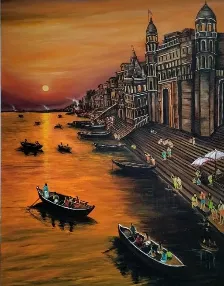 Venetian Sunset: Gondolas Dancing in Golden Light