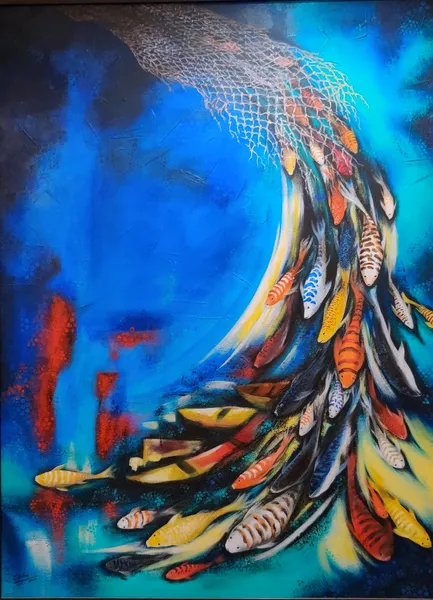Cascading Abundance: Fish Net Symphony