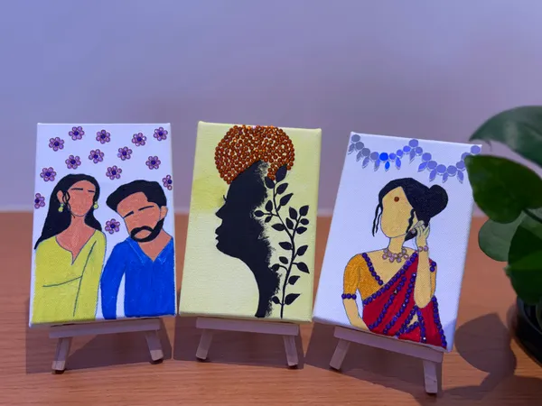 Silhouettes of Grace: Three Portraits - Set of 3