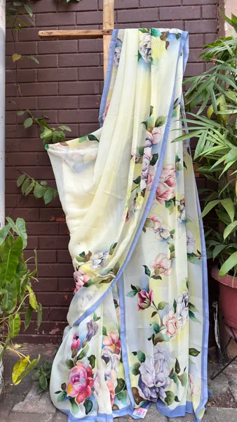 Floral Garden Dreams Handwoven Saree