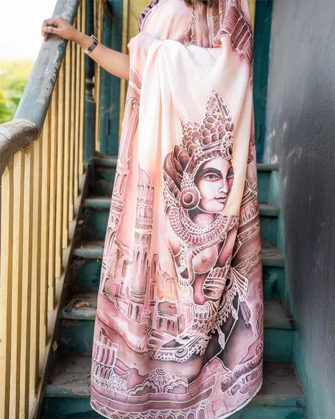 Royal Palace: Elegant Goddess in Terracotta Hues Saree