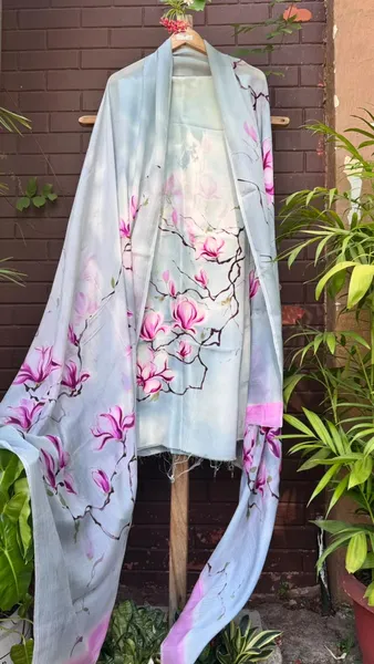 Magnolia Dreams Silk Scarf