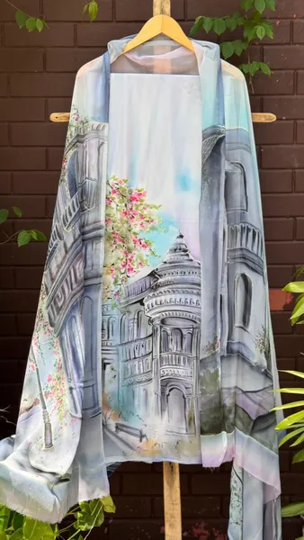 Sacré-Cœur Basilica in Bloom: Watercolor Dream