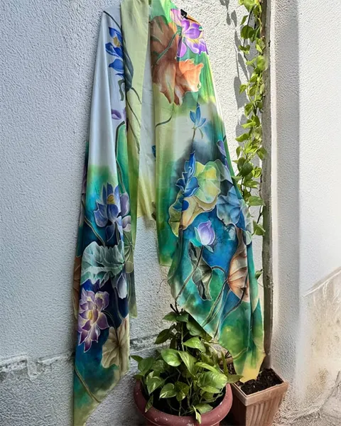 Blooming Garden Symphony Silk Dupatta