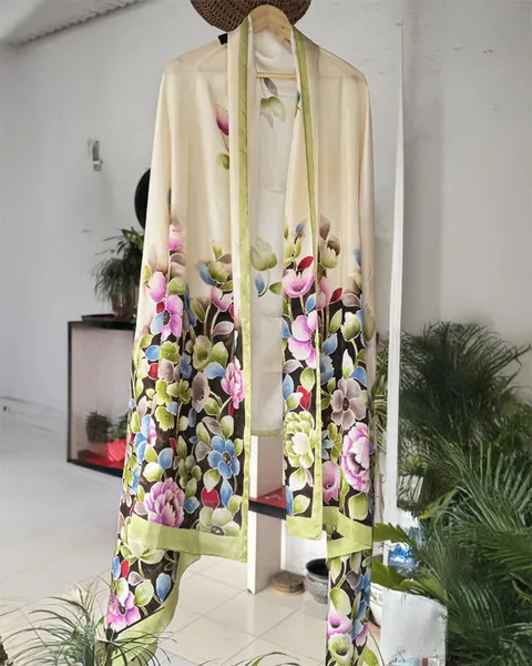 Floral Garden Cascade Handwoven Dupatta