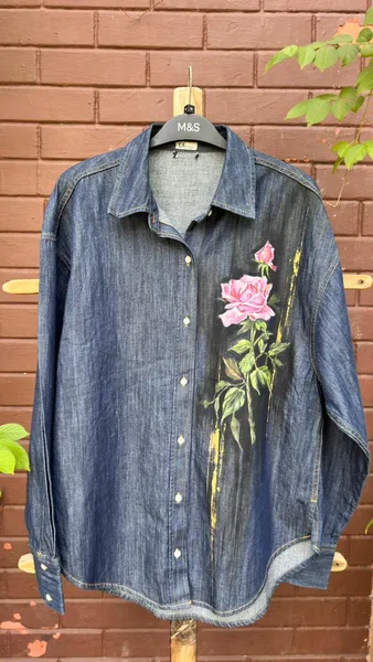 Blooming Rose Denim Shirt
