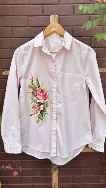Rose Garden Hand-Painted Shirt