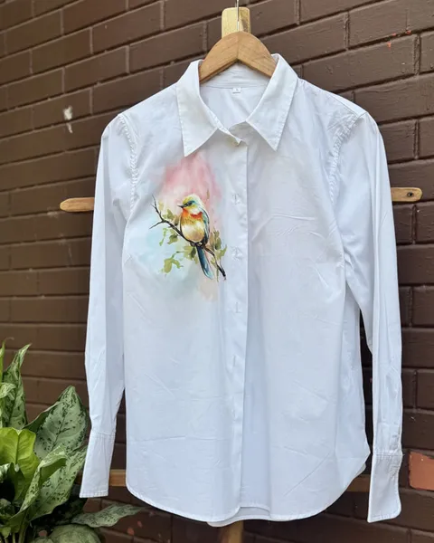 Watercolor Bird in Flight – Wearable Art Shirt