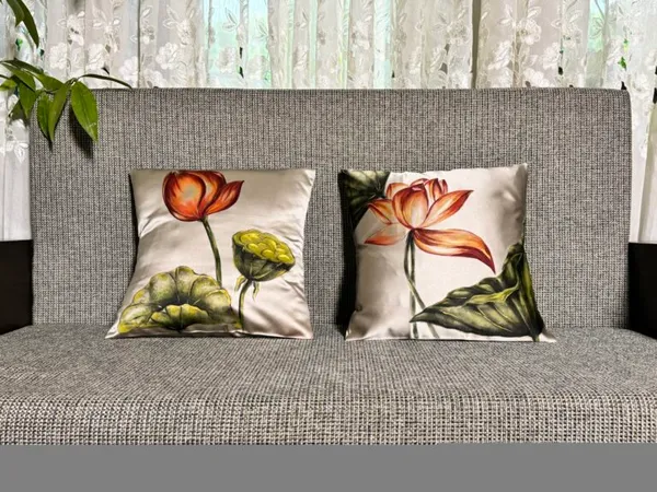 Lotus Garden Dreams Cushion Cover Pair
