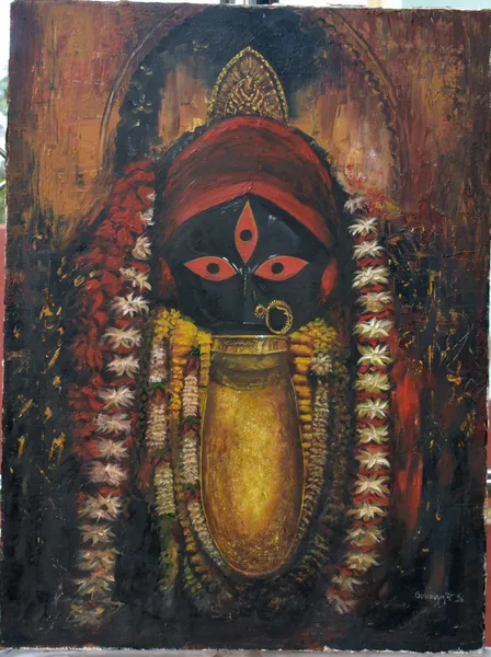 Kali's Crimson Gaze: Divine Darkness