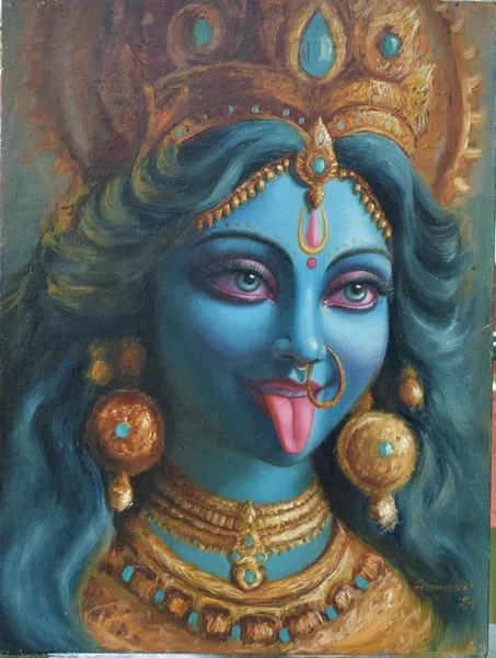 Divine Blue: Kali's Sacred Dance