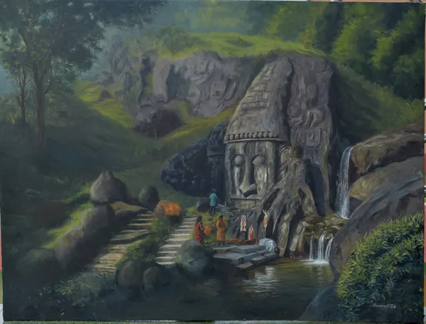 Sacred Temple by the Mystic Waters