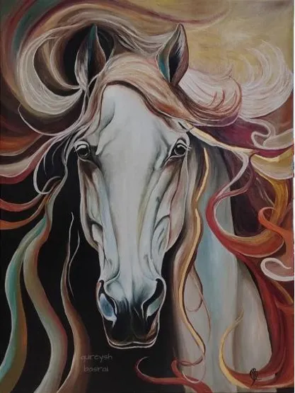 Ethereal Mane: Spirit of Fire and Motion