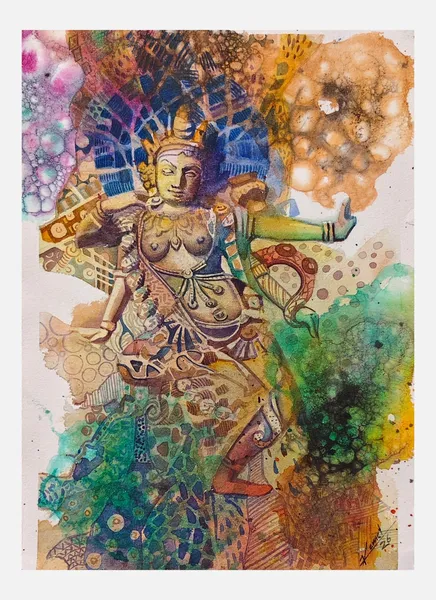 Celestial Dancer: Watercolor Mystique
