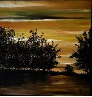 Golden Twilight Over Tranquil Waters